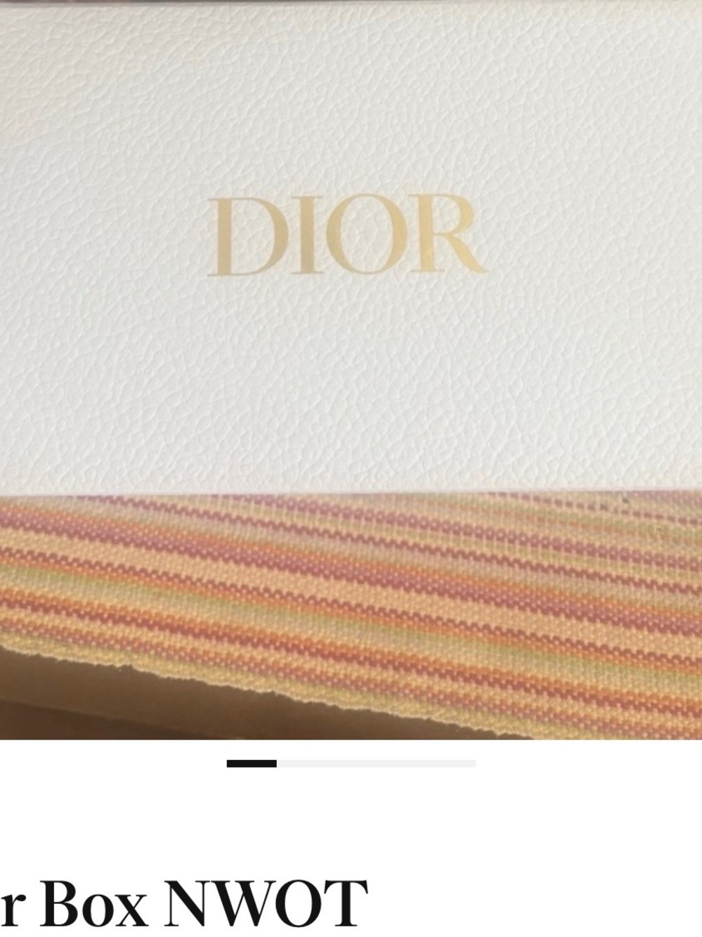 Dior White and Gold Logo Gift Envelope